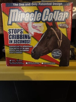 Nib Weaver Leather SMALL HORSE MIRACLE COLLAR Havana Stops cribbing training NOS - Image 1 of 3