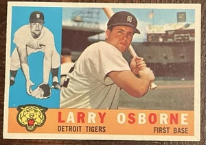 1960 TOPPS # 201 LARRY OSBORNE OF THE DETROIT TIGERS EX CONDITION - Bild 1 von 2