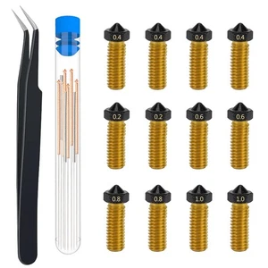 PTFE Hotends Brass Nozzles Kit -M6 Thread Nozzles Kit 3D Printer Parts for 1576 - Afbeelding 1 van 6