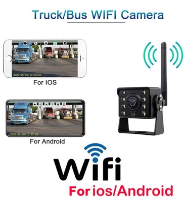 WiFi Wireless Camera Truck RV Trailer Bus Front Rear View Backup Reverse Camera - Image 1 of 4