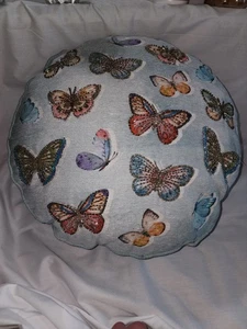 18 Zoll schöne runde SCHMETTERLINGE Kissen - Bild 1 von 7