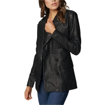 Chaqueta Blazer BLANKNYC Mujer Negra Cuero Vegano XS Retro Ciudad Clásica Otoño Foto 1 de 4