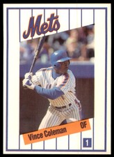 1991 KAHN'S NEW YORK METS VINCE COLEMAN NEW YORK METS #NNO