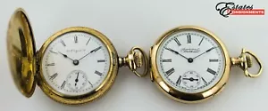 2 Vintage Waltham and Elgin Gold Filled Pocket watches - Picture 1 of 12