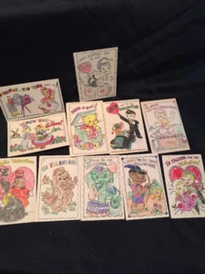 Juego de 11 tarjetas de felicitación de San Valentín Barker años 60 de colección Cincinnati Ohio color EE. UU. - Imagen 1 de 11