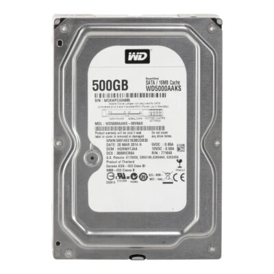 Disco Rigido WD WD5000AAKS 500GB SATA II 7.2K 16MB 3.5'' - Immagine 1 di 3