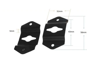 8 piezas hágalo usted mismo caja de sonido de audio altavoz montaje en pared gancho de hierro placa colgante negra - Imagen 1 de 2