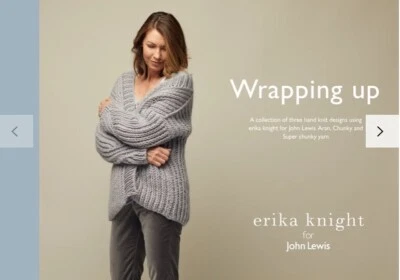 *NEW* Wrapping up knitting book Erika Knight Aran Yarn wool knitting patterns - Image 1 of 4