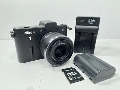Nikon 1 1 V1 10.1MP Digital Camera - Black (Kit w/ VR 10-30mm Lens) - TESTED - Image 1 of 4