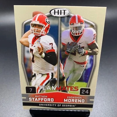 2009 Sage Hit #56 Matthew Stafford Knowshon Moreno Teammates Rookie RC Georgia - Image 1 of 2
