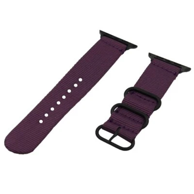 Correa de reloj tejida de nailon para Apple Watch Series 6 SE 5 4 3 2 1 38 40 42 correa de 44 mm Foto 1 de 4