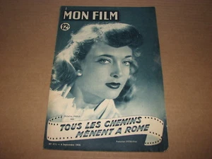 *** Mon Film n° 211 (06/09/1950) : Tous les Chemins mènent à Rome (Mich. Presle) - Imagen 1 de 1