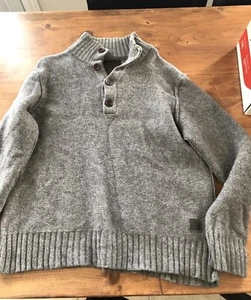 ROOTS CANADA Men’s 100% Lambswool Sweater Grey X-Large Nice - Picture 1 of 7