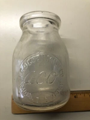 BOTELLA DE CREMA MUY ANTIGUA A.C. OGDEN MIDDLETOWN NY MILK CO MEDIA PINTA MUY RARA Foto 1 de 4