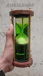 Sand Timer Hourglass Brass Nautical Maritime Hour Glass Vintage Sand Clock Gift - Picture 1 of 7