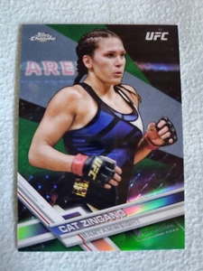 Tarjeta refractor verde Topps UFC Chrome Cat Zingano 2017/99 - Imagen 1 de 3