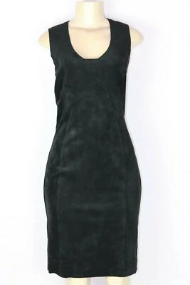 СОВЕРШЕННО НОВЫЙ БАРХАТ НА GRAHAM & SPENCER V ШЕИ БЕЗ РУКАВОВ ЗАМШЕВОЕ ПЛАТЬЕ-ФУТЛЯР LG - Изображение 1 из 4