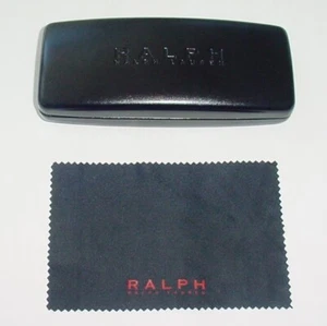 RALPH LAUREN HARD SHELL EYEGLASS CASE W/CLOTH; 6" x 2 1/2" x 1 1/4" - Picture 1 of 7
