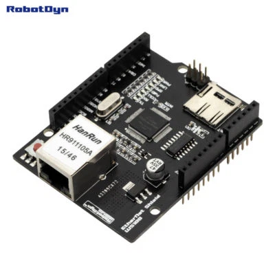 Ethernet Shield W5100 - Micro SD Port - RobotDyn - pour Arduino Uno R3 Mega 2560 - Photo 1/4