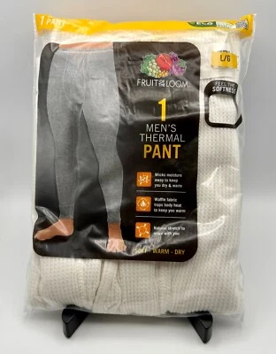 Pantalones térmicos Fruit of the Loom para hombre paquete de 1 Johns largos elige color y talla Foto 1 de 4