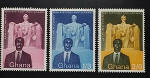 Ghana 1959 Abraham Lincoln Birth Sesquicentennial Scott# 39-41 MNH - Picture 1 of 1