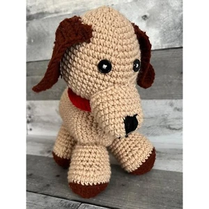 Crocheted Completed Puppy Dog Stuffed Plush Handmade 1024 - Picture 1 of 11
