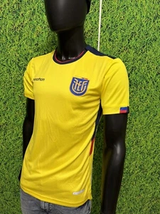 XL Mens Ecuador National Soccer Team Yellow Jersey 2024 Copa América Slim Fit - Picture 1 of 4