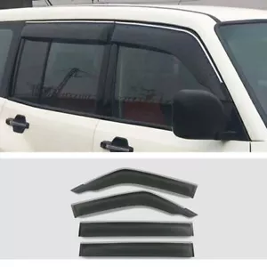 For Mitsubishi Pajero V93 V97 V73 V77 Window Visors Sun Rain Guard W/Chrome Trim - Picture 1 of 3