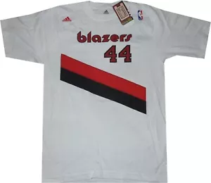Portland Trailblazers Drazen Petrovic Adidas weiß Gametime Shirt neu Etikett SMALL - Bild 1 von 4