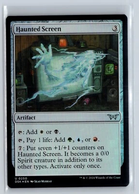 (2x) FOIL Haunted Screen Duskmourn Uncommon – MTG Magic the Gathering Card - Image 1 of 2