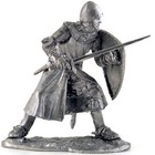 Italian Knight 13Cen Tin toy soldiers. 54mm miniature figurine. metal sculpture