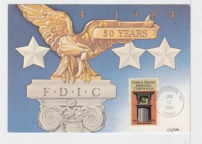 TurtlesTradingPost- Federal Deposit Insurance Corp  1984 #2071 FDC Maximum Card - Image 1 of 2