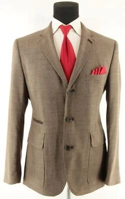 New Stafford Essentials Men's Brown Hacking NailHead Wool Blend Sport Coat Sz 42 - Image 1 of 4