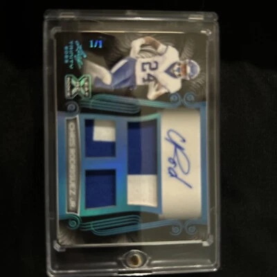 CHRIS RODRIGUEZ JR. 1/1 Leaf Metal RPA 2023 #TR-CRJ COMMANDERS RC POP 1 (NJC) - Image 1 of 2