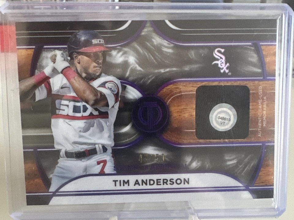 2022 Topps Tribute - Stamp of Approval Relics  #SOA-TA Tim Anderson /50 (MEM) - Image 1 of 4