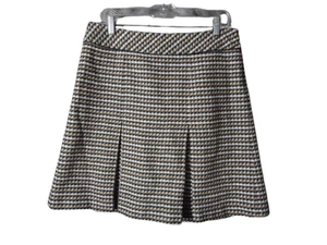 Falda Plisada a Cuadros Pata de Gallo Forrada Talbots Lana Academia Carrera Talla 10 - Imagen 1 de 9