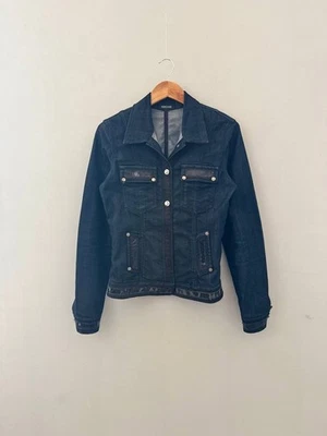 Jaqueta jeans feminina VERSACE ITÁLIA TAMANHO G - Imagem 1 de 4