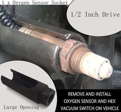 1Pc Oxygen Sensor Socket With Side Wire Cutout O2 Induction Sleeve High Hardness - Image 1 of 4