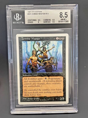 MTG Magic the Gathering Zombie Master 5th Edition BGS 8.5 Near Mint/Mint+ - Image 1 of 2