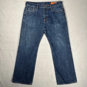 Jean Shop Jeans Men’s Size 36x30 Relaxed Fit Selvedge Button Fly - Picture 1 of 17