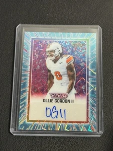 2025 Leaf Vivid Ollie Gordon II PURPLE AUTO AUTOGRAPH RC /10 DOLPHINS - Bild 1 von 2