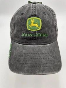 NWT John Deere Men's Gray Suede Logo Cap Snap Back Hat By Infinity Headwear NEW - Picture 1 of 10