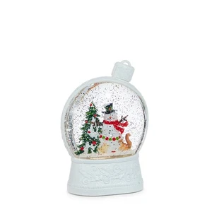 Raz Imports 6.75" Woodland Snowman Lighted Water Ornament Lantern-Timer-USB-BO - Picture 1 of 1