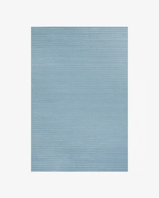 Hand-Tufted Wool Rug 9x12 ft -Nordic Knots Sky Blue Striped Wool Area Rug 8x10 - Image 1 of 4