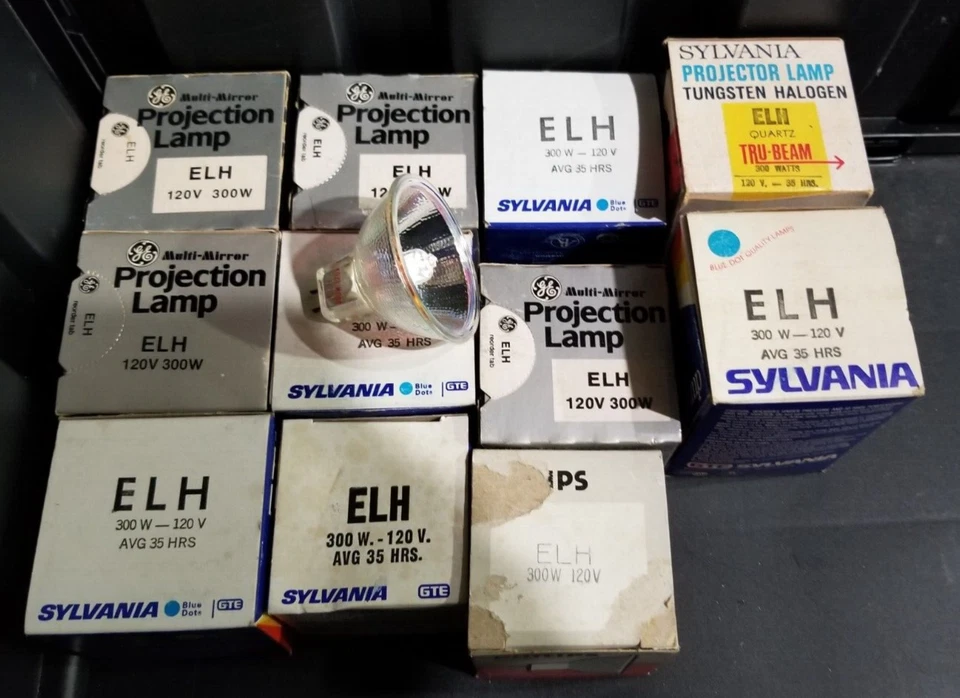 WHATEVER IS AVAILABLE 2x NEW - ELH PHOTO, PROJECTOR, STAGE, STUDIO, A/V LAMP/BULB