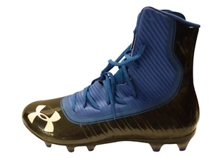 NWOT Under Armour Highlight High Football Cleats Royal Blue & Black Men Size 14 - Picture 1 of 9