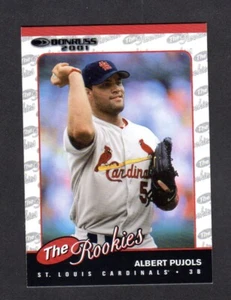 2001 DONRUSS ROOKIES R 97 Albert Pujols ROOKIE ST. LOUIS CARDINALS NM + C - Picture 1 of 2