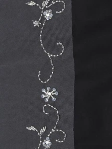 1 Layer Floral Vine Motifs Crystal Beaded Veil for Bridal Shower Wedding Party - Picture 1 of 8