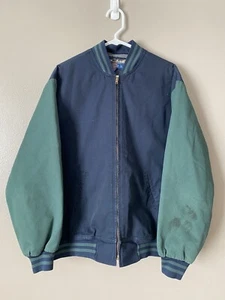 Vintage 90s Dickies Eisenhower Jacket Work Bomber Jacket Grunge Sz XL Green Blue - Picture 1 of 10