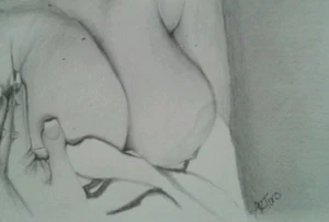 original 8x10 nude woman pencil drawing done by Instagram artist ARTuro  - Picture 1 of 3